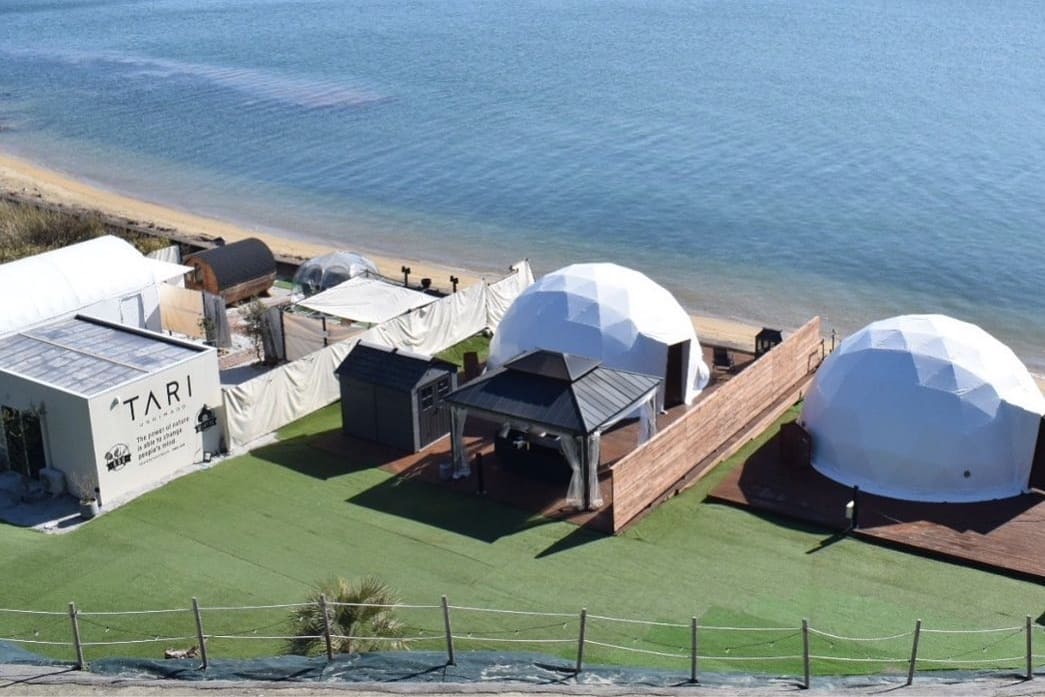 テント付きプライベートBBQテラス